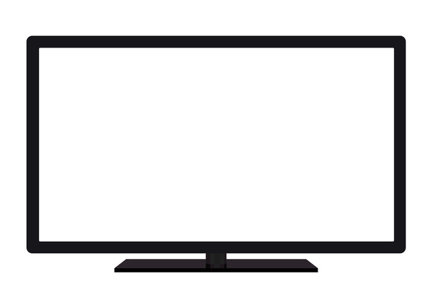 изолированные OLED черный плоский умный широкий телевизор
 - Фото, изображение