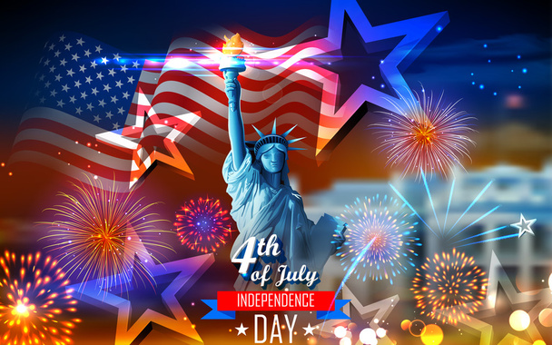 boldog függetlenség napja, az Amerikai - Vektor, kép