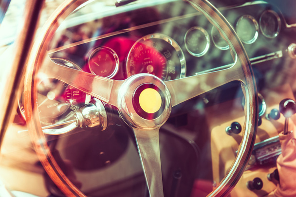 Inside of a luxury vintage car - Fotografie, Obrázek
