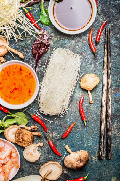 Ingredients for asian cooking - Foto, afbeelding