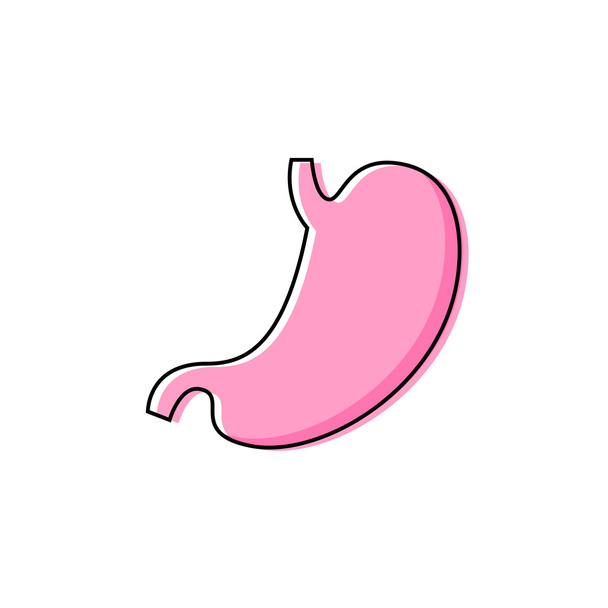 Flat vector human stomach icon - Vector, Image