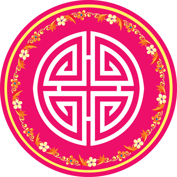 Oriental flower icon - Vector, Imagen