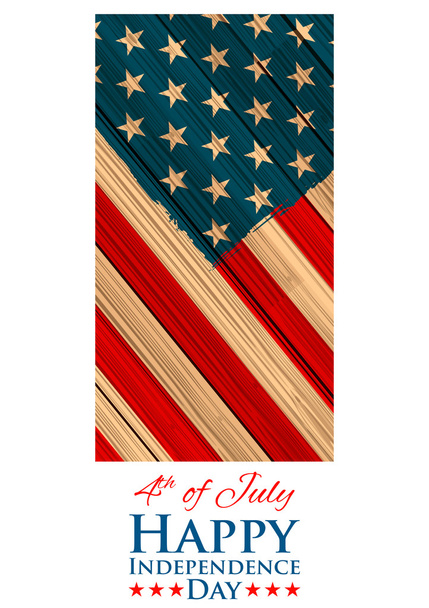 Grungy American Flag Background - Vector, Image