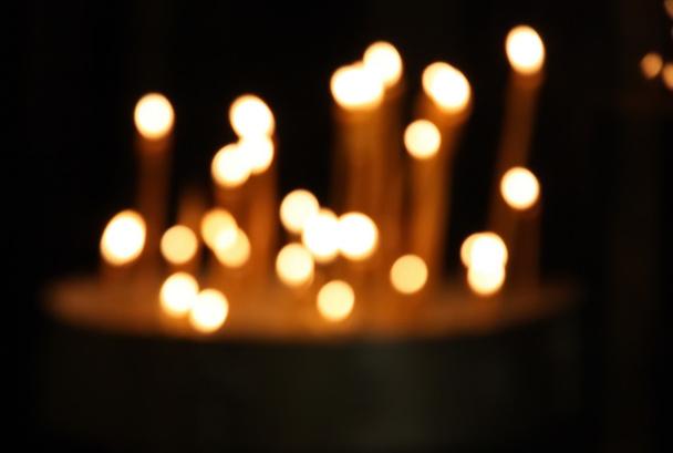 abstract candles background  in the church - Photo, Image