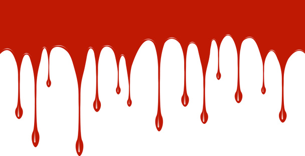 Dripping Red Blood. Vector Illustration - Photo, Image