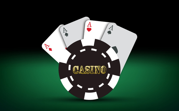 Poker cards. Vector Casino elements - Vector, Image