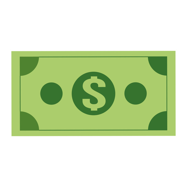 dollar bill pictogram - Vector, afbeelding