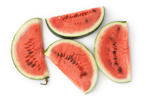 vier Wassermelonenscheiben - Foto, Bild