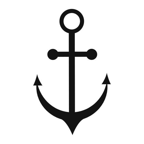 anchor silhouette icon - Vector, Image