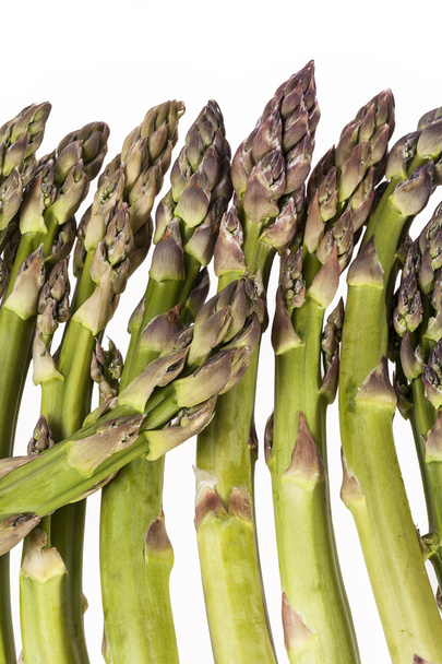 heap of green asparagus  vegetables isolated on white background - Fotoğraf, Görsel