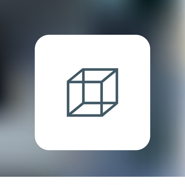 Icono de diseño del logo del cubo, ilustración vectorial. Estilo de diseño plano
 - Vector, Imagen