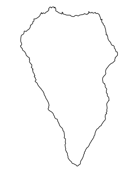 ラ ・ パルマ島の地図 - ベクター画像