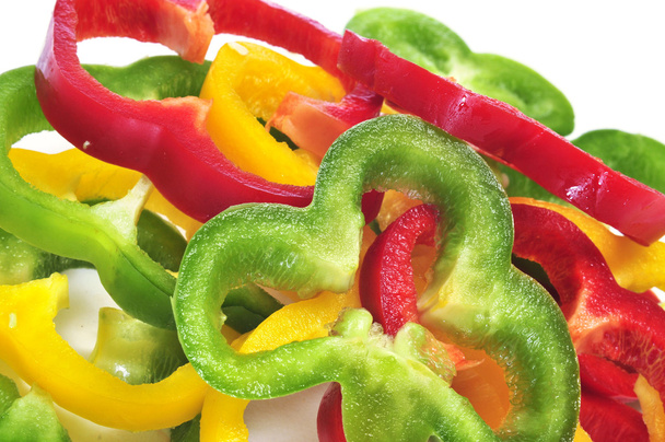 gele, rode en groene paprika 's - Foto, afbeelding
