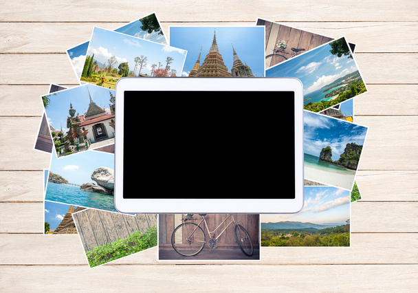 Tablet ordenador en imágenes de viajes
 - Foto, Imagen
