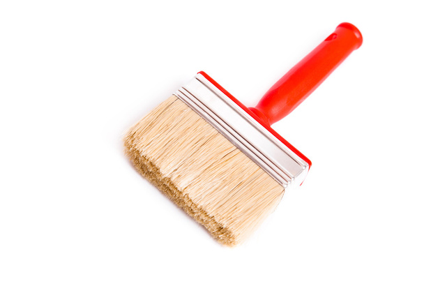 Red brush for painting and decoration - Photo, Image