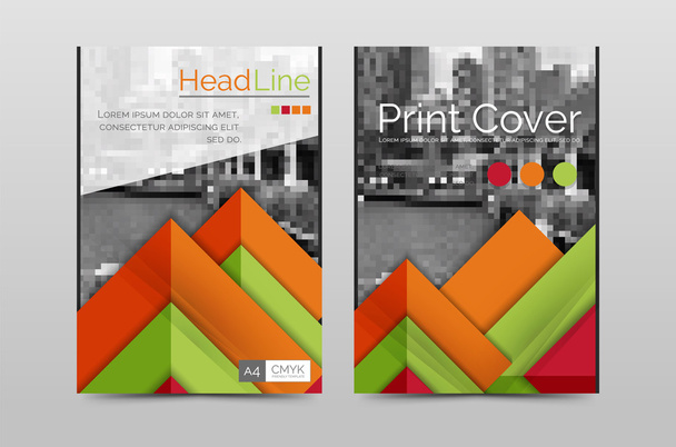 Geometric brochure front page - Vector, Image
