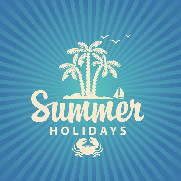 Travel banner summer holidays - Vetor, Imagem