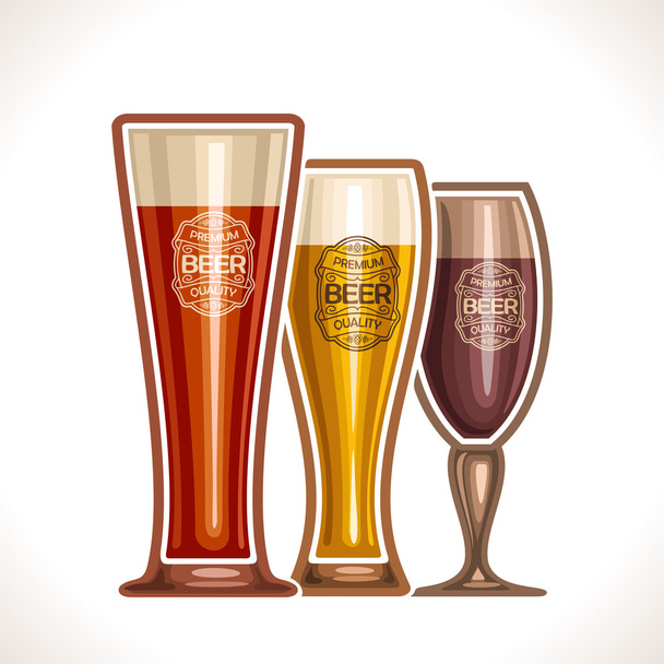 Vector logo for glass cup of beer - Vector, Image