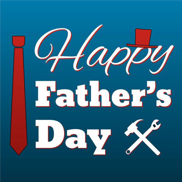 Happy Father's Day card retro style. Happy Father's Day typographical background. Vector illustration poster. - Vector, Image