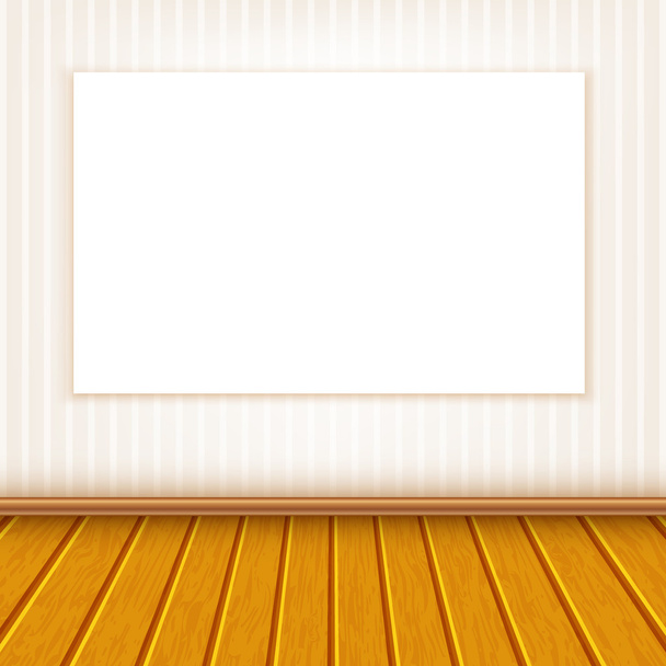 Векторный фон с белым баннером на стене
 - Вектор,изображение