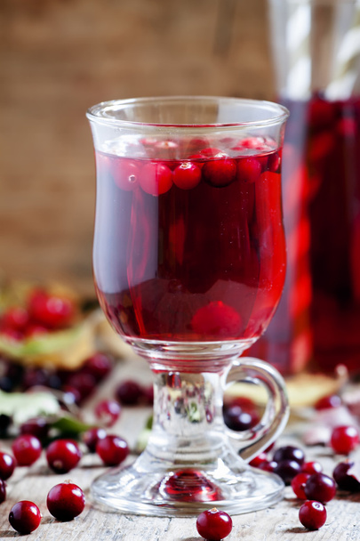 Hot mulled wine with cranberries - Photo, image