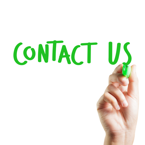 The concept of Hand written CONTACT US - Photo, Image