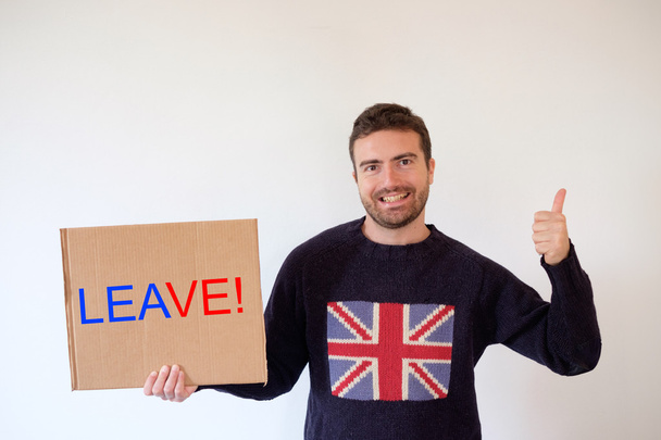 Anglické šťastný po výsledku referenda brexit - Fotografie, Obrázek