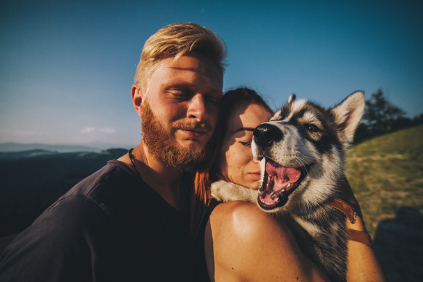 photography couple and dog - 写真・画像