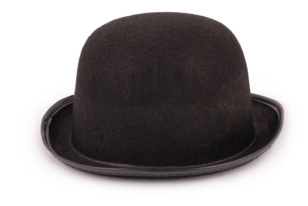 Chapeau feutre noir isolé sur fond blanc (Sentier de coupe)
) - Photo, image