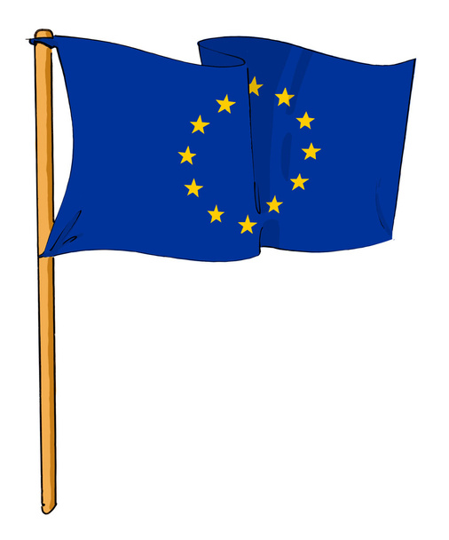Bandera dibujada a mano de la Unión Europea
 - Foto, Imagen