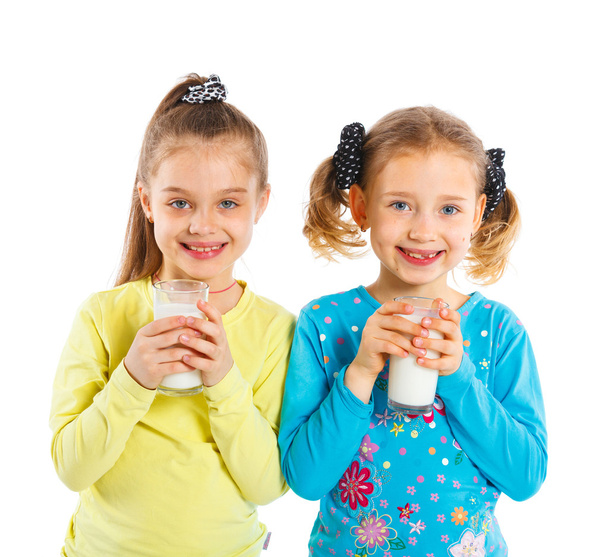 Two girl with milk - Fotó, kép