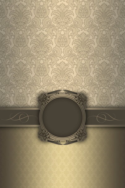 Decorative background with decorative patterns and frame. - Foto, imagen