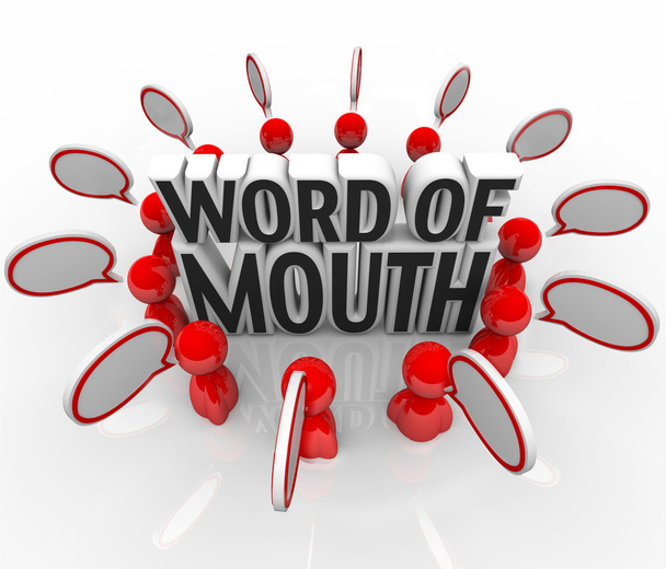 Word of Mouth Speech Bubble Discussion - Foto, Imagem