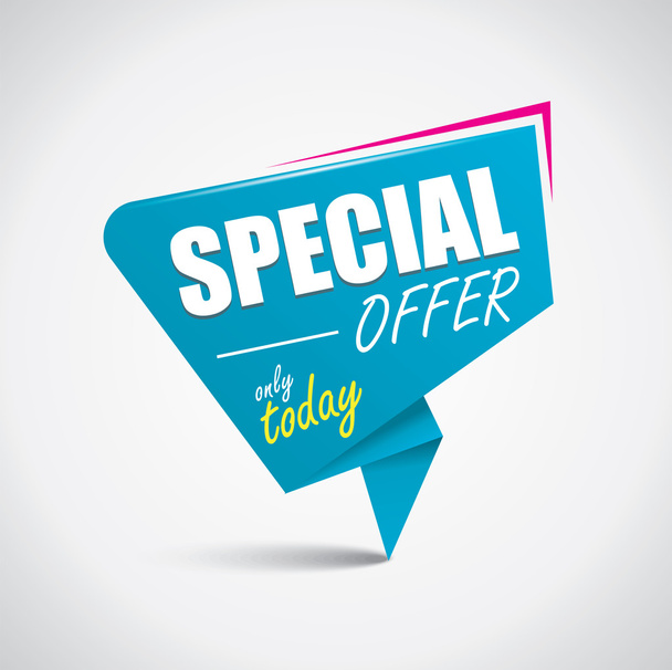 Blue special offer price bubble - Vector, Image