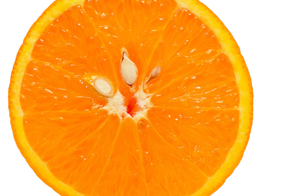 een dwarsdoorsnede van een sinaasappel - Foto, afbeelding