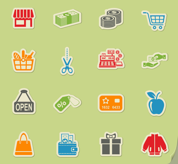 bevásárló ikon készlet - Vektor, kép