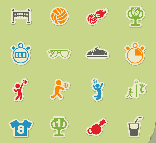 Set icona pallavolo
 - Vettoriali, immagini