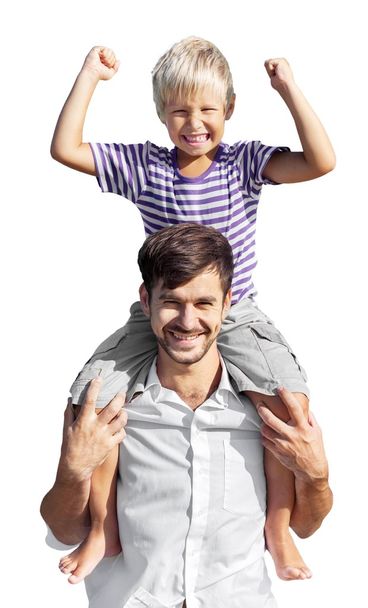 Pai e filho felizes - Foto, Imagem