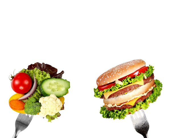 fresh burger with salad - Photo, Image