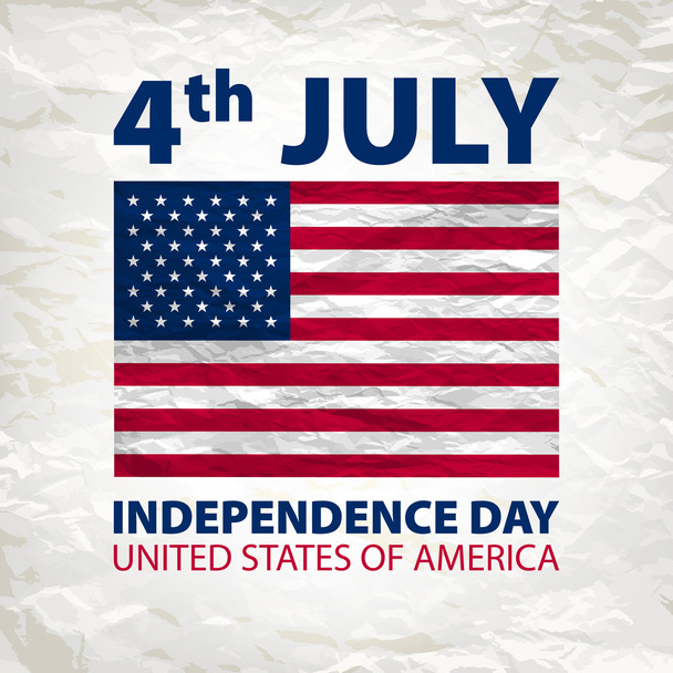 4 th július Usa a függetlenség napja. Vektor Amerikai Egyesült Államok. Rajz. Kép. Grafikus. kártya. Amerikai zászló. Hazafias banner. - Vektor, kép