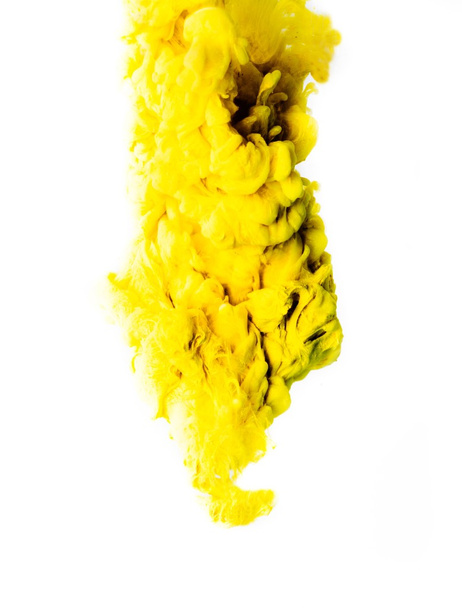  Yellow acrylic color in water - Zdjęcie, obraz