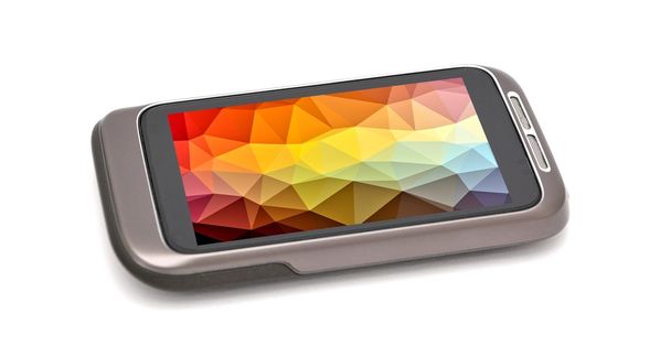 Smartphone mit farbigem Hintergrund - Foto, Bild