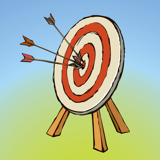 Objetivo para flechas. Desenho vetorial
 - Vetor, Imagem