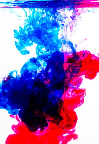 Blue and red acrylic colors - Foto, Bild
