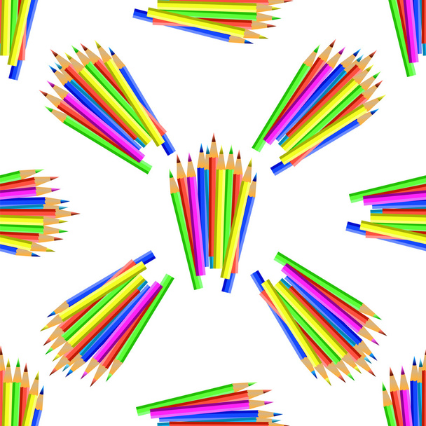 Crayons colorés Modèle sans couture
 - Vecteur, image