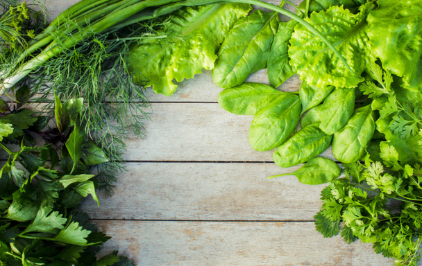 green vegetables and herbs - Фото, зображення