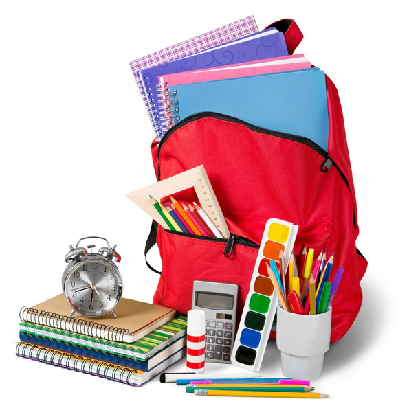 School supplies on white - Фото, изображение