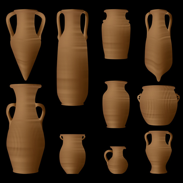 Ancient Greek amphora - Vector, Imagen