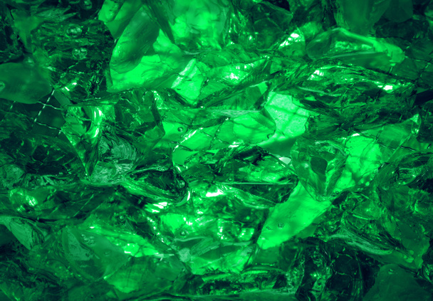 Ultramarine background of shiny-crystal stones lit mysterious gl - Foto, Imagem