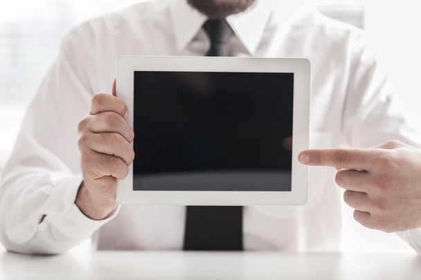 business man holding  digital tablet - Photo, Image
